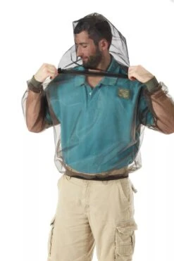 BugBaffler® Adult Hooded Shirt -Backyard Bloomers 30632GR 005V tif