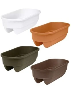 2' X 4' Railing Planter, 25" -Backyard Bloomers 34336 001E tif