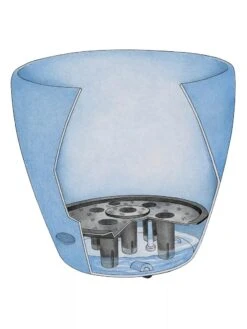 Viva Round Self-Watering Rolling Planter, 17.25” Diameter -Backyard Bloomers 39325 002