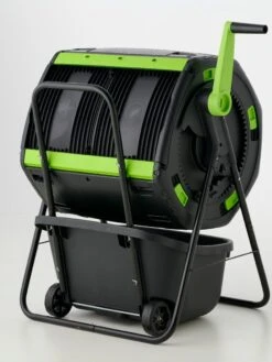 Maze 48 Gallon Compost Tumbler With Cart 11 Maze 48 Gallon Compost Tumbler With Cart -Backyard Bloomers 3 4 crop 8613576 05V