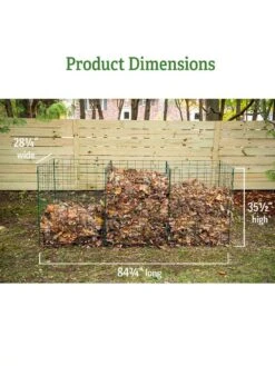 3-Bin Wire Composter -Backyard Bloomers 40 280 dims GSC