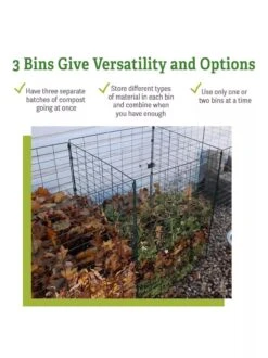 3-Bin Wire Composter -Backyard Bloomers 40 280 versatility GSC