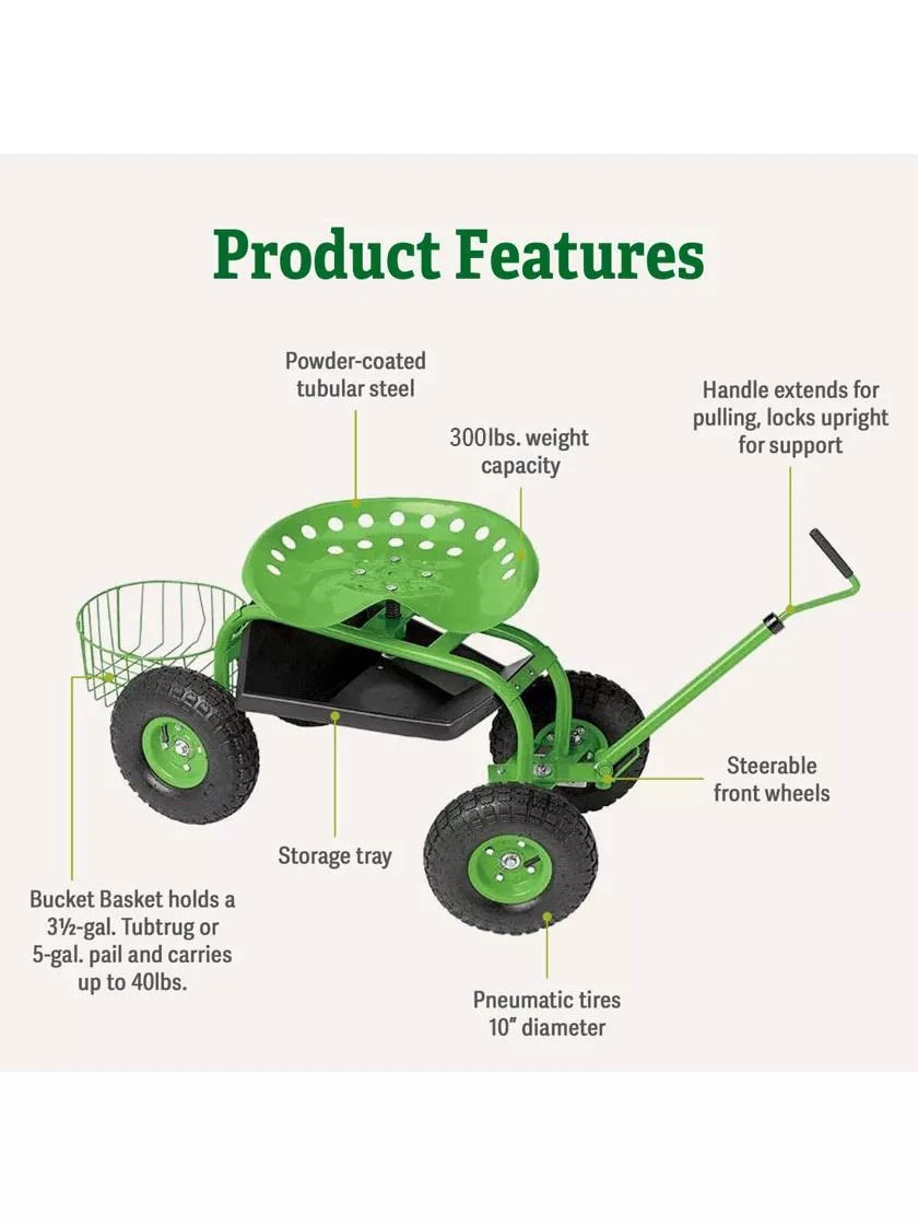 Deluxe Tractor Scoot With Bucket Basket 4 Deluxe Tractor Scoot With Bucket Basket - Image 2