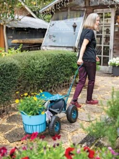 Deluxe Tractor Scoot With Bucket Basket 13 Deluxe Tractor Scoot With Bucket Basket -Backyard Bloomers 40131 3146 tif