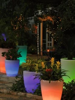 Solar Illuminated Planter, 18" -Backyard Bloomers 8586945 856 tif