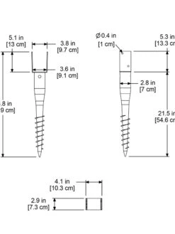 No-Dig Ground Screw For Mailpost 7 No-Dig Ground Screw For Mailpost -Backyard Bloomers 8587086 02V tif