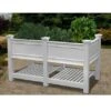 Cambridge Elevated Planter With Extension -Backyard Bloomers 8588171 01v cambridge white vinyl elevated planter with extension