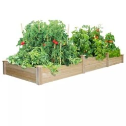 Pine Raised Garden Bed, 2'x4'x10.5" High 8 Pine Raised Garden Bed, 2'x4'x10.5" High -Backyard Bloomers 8588181 01V tif
