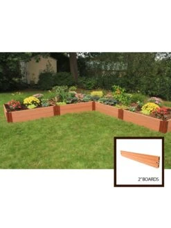Classic Sienna Raised Garden Bed "L" Shaped With 2" Boards 8 Classic Sienna Raised Garden Bed "L" Shaped With 2" Boards -Backyard Bloomers 8588255 01v sienna composite raised garden bed 2 inch l shaped