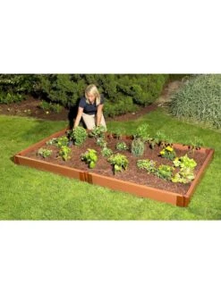 Classic Sienna Composite Raised Bed, 5-1/2" High With 2" Boards -Backyard Bloomers 8588260 01v