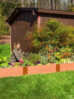 Classic Sienna Composite Raised Bed, 11" High With 2" Board -Backyard Bloomers 8588267 03V tif