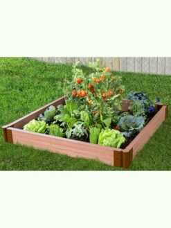Classic Sienna Composite Raised Bed, 5-1/2" High With 2" Boards -Backyard Bloomers 8588270 02v