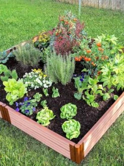 Classic Sienna Composite Raised Bed, 11" High With 2" Board -Backyard Bloomers 8588280 05V tif