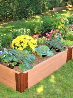 Classic Sienna Composite Raised Bed, 11" High With 2" Board -Backyard Bloomers 8588283 01V tif