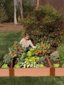 Classic Sienna Composite Raised Bed, 11" High With 2" Board -Backyard Bloomers 8588283 03V tif