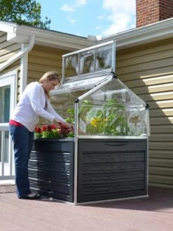 Canopia® By Palram Plant Inn™ Raised Bed Greenhouse, 4' X 4' -Backyard Bloomers 8588308 02V tif