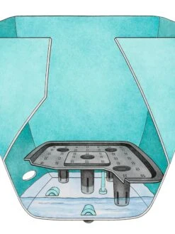 Viva Square Self-Watering Rolling Planter, 17.5" Diameter -Backyard Bloomers 8589777 001 tif