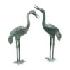 Bronze Crane Statues, Small -Backyard Bloomers 8589917 001v