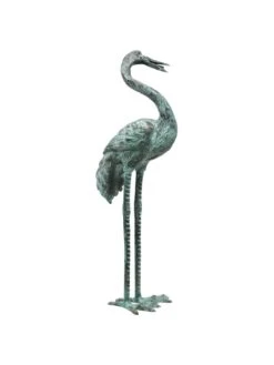 Bronze Crane Statues, Large -Backyard Bloomers 8589918 001v