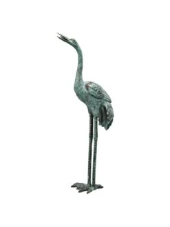 Bronze Crane Statues, Large -Backyard Bloomers 8589919 001v