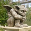 Emmett Gargoyle Statue 2 Emmett Gargoyle Statue -Backyard Bloomers 8590090 001V jpg