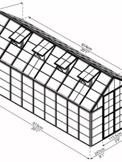 Canopia® By Palram Harmony™ Snap & Grow Greenhouse, 8' -Backyard Bloomers 8591043 12V jpg