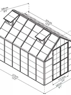 Canopia® By Palram Harmony™ Snap & Grow Greenhouse, 8' -Backyard Bloomers 8591044 05V jpg