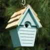 Heartwood Wren-in-the-Wind Bird House -Backyard Bloomers 8591093ble 03v heartwood wren in the wind bird house blue eggshell
