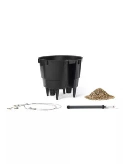 Lechuza® Nido Cottage Wicker Hanging Planter -Backyard Bloomers 8591154WT 001V tif