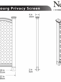 Luxembourg Vinyl Privacy Screen 7 Luxembourg Vinyl Privacy Screen -Backyard Bloomers 8593147 03V tif