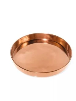 Medium Round Copper Plant Tray, 12" -Backyard Bloomers 8593530 1174 tif