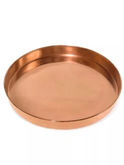 Large Round Copper Plant Tray, 14" -Backyard Bloomers 8593531 1173 tif