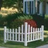 Country Corner Vinyl Picket Fence -Backyard Bloomers 8593637 01v country corner vinyl picket fence new england white