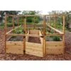 Garden In A Box With Deer Fence, 8' X 12' -Backyard Bloomers 8594021 01V raised cedar garden bed with deer fence 8 x 12 3 4