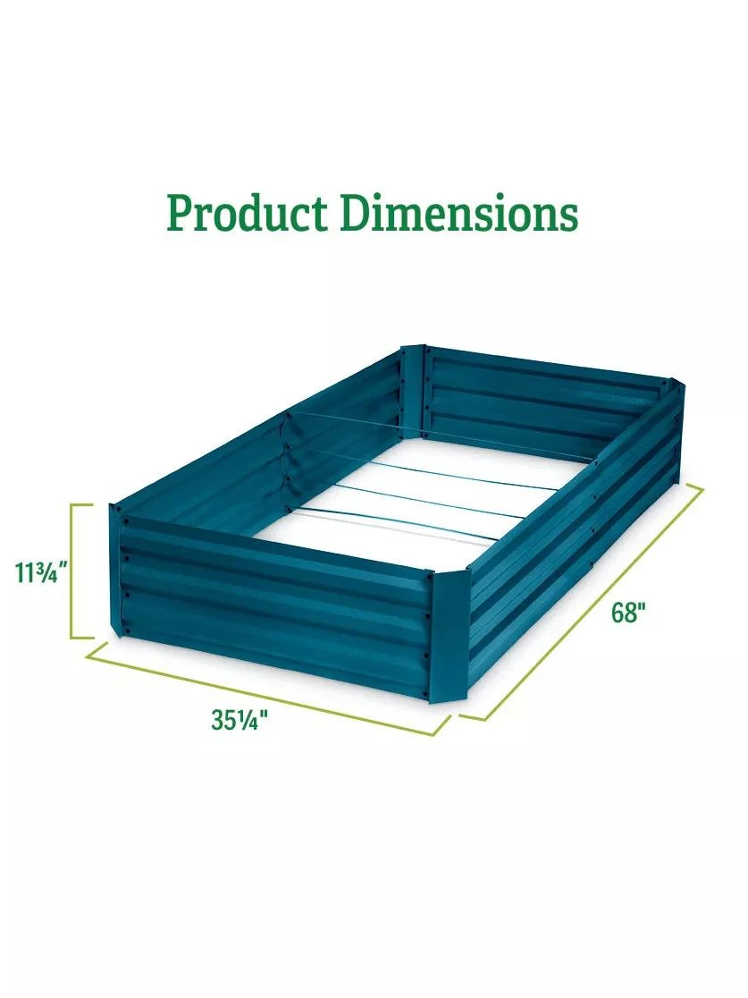 Demeter Corrugated Metal Raised Bed, 34" X 68" 5 Demeter Corrugated Metal Raised Bed, 34" X 68" - Image 3