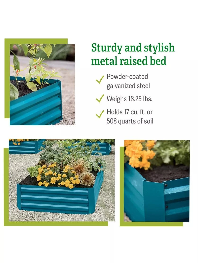 Demeter Corrugated Metal Raised Bed, 34" X 68" 4 Demeter Corrugated Metal Raised Bed, 34" X 68" - Image 2