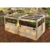Garden In A Box With Trellis/Lid Option, 3' X 6' -Backyard Bloomers 8594505 01V raised cedar bed with trellis option