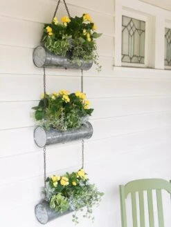 Galvanized Hanging Triple Planter -Backyard Bloomers 8595213 1108 tif