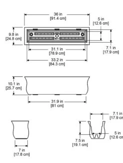 Valencia Window Box, 3' -Backyard Bloomers 8596436 18V tif