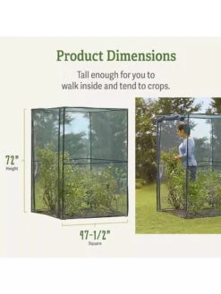 Crop Cage, 4' X 4' -Backyard Bloomers 8596538 dimensions