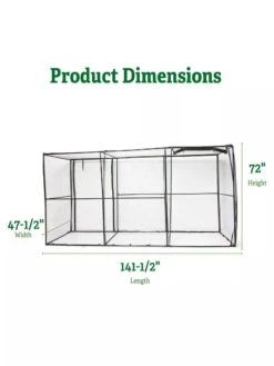 Crop Cage, 4' X 12' -Backyard Bloomers 8596540 2