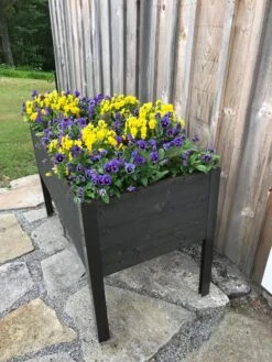 Eco-Stained Elevated Planter Box, 2'x4' -Backyard Bloomers 8596759 01CUST 1
