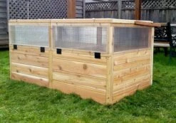 Garden In A Box Cedar Raised Bed With Greenhouse, 3' X 6' -Backyard Bloomers 8597082 05V tif