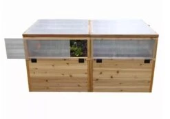 Garden In A Box Cedar Raised Bed With Greenhouse, 3' X 6' -Backyard Bloomers 8597082 06V tif
