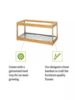 Low Bamboo LED Grow Light Garden -Backyard Bloomers 8597720 5