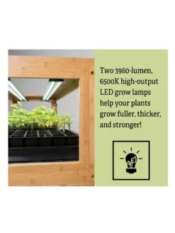 Medium Bamboo LED Grow Light Garden -Backyard Bloomers 8597883 2
