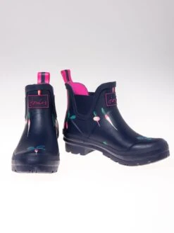 Women's Joules Ankle Height Welly Boots -Backyard Bloomers 8597908 6480