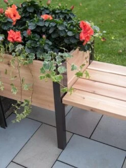 Elevated Cedar Planter Bench Kit, Natural, 90" 10 Elevated Cedar Planter Bench Kit, Natural, 90" -Backyard Bloomers 8597992 9645 tif