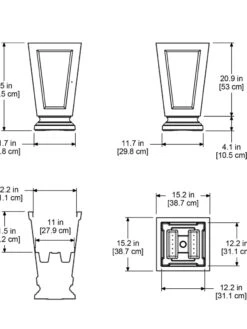 Kensington Self-Watering Tall Patio Planter, 25" -Backyard Bloomers 8598549 07V tif