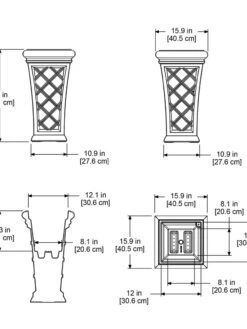 Carolina Self-Watering Tall Planter, 28" 13 Carolina Self-Watering Tall Planter, 28" -Backyard Bloomers 8598645 11V tif